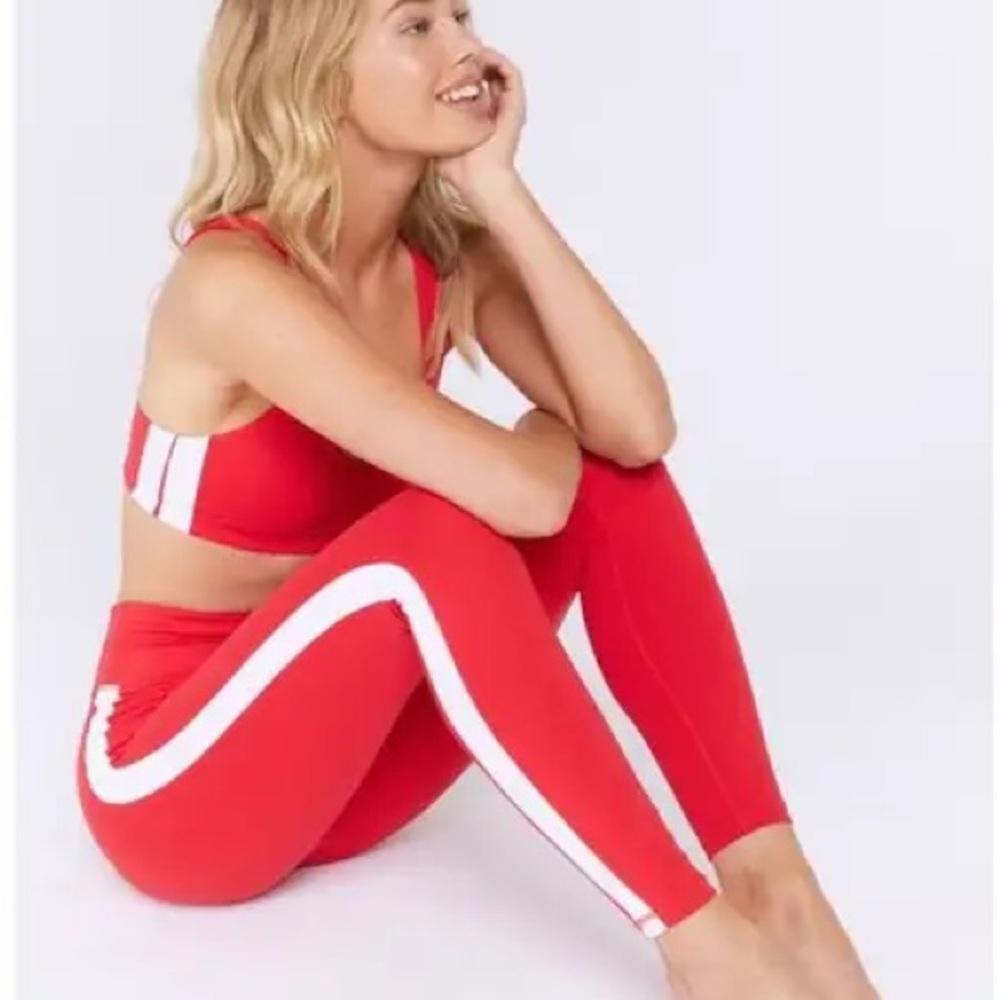 Spiritual Gangster red and white leggings set